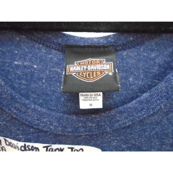 Harley Davidson Mens Tank Top Size M Awesome Graphic Wytheville VA Blue Made USA - Picture 6 of 8